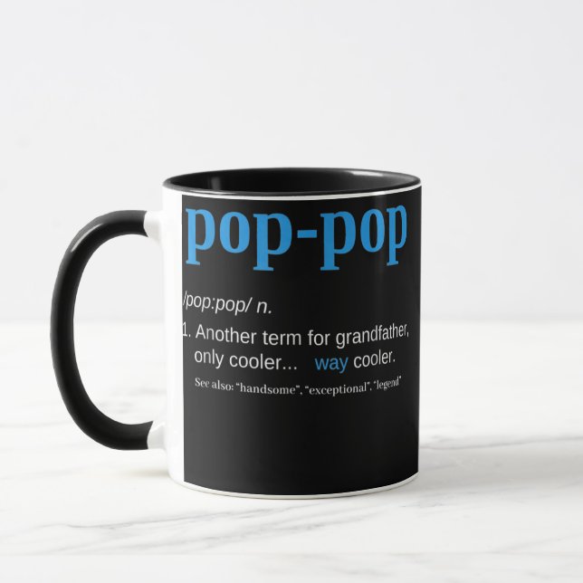Taza Pop pop Definition Día del Abuelo Padre  (Izquierda)