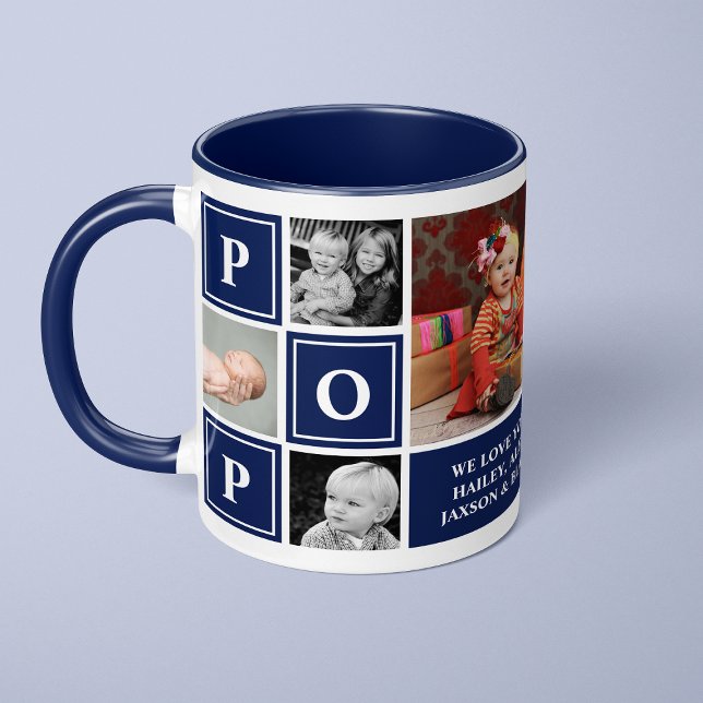 Taza Pop we love you Navy Blue Personalizado Collage de (Subido por el creador)