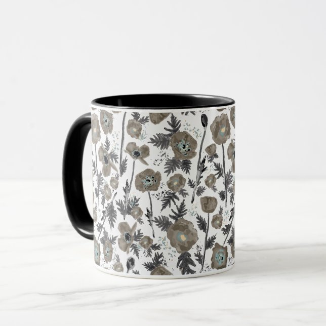Taza Poppiy Watercolor Floral (Anverso izquierdo)