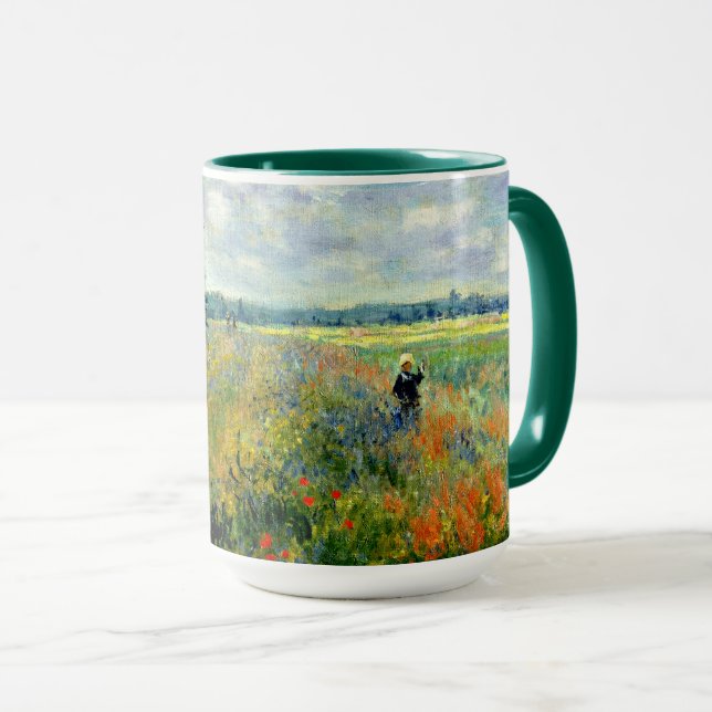 Taza Poppy Field, Argenteuil - Arte de Claude Monet (Anverso derecho)