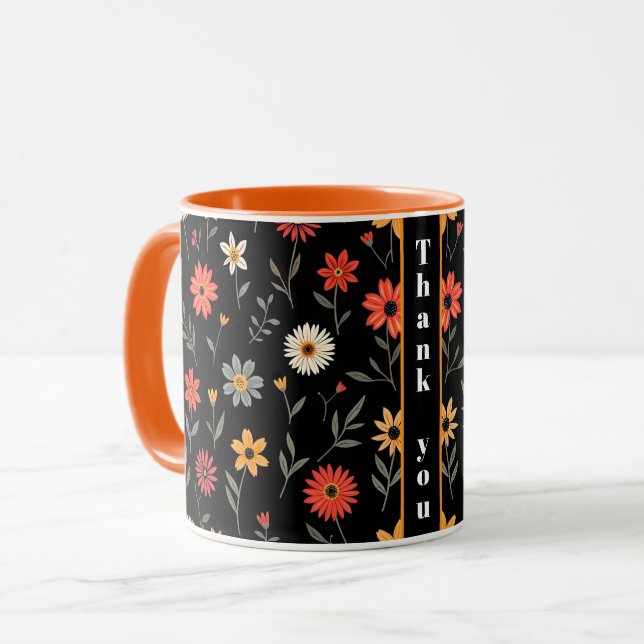 Taza Popular Colección de flores de época (Anverso izquierdo)