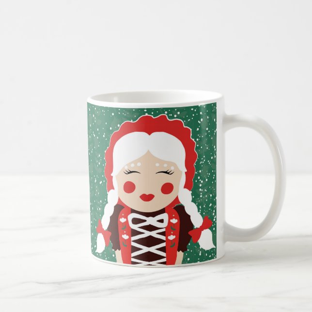 Taza popular de señora Claus Nevado de Santa (Derecha)
