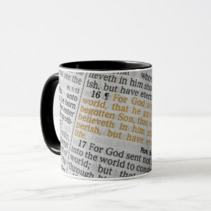 Taza POR DIOS TAN AMADO EL MUNDO Juan 3:16 Cartas de Or