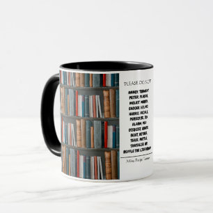 Taza Por favor, no moleste al bibliotecario divertido j