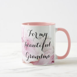 Taza Por mi bella abuela Bonito Rosa Floral