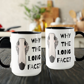 Taza Por qué el perro de Borzoi de cara larga