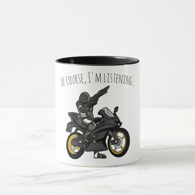 Taza Por supuesto, estoy escuchando... Motocicleta dive (Centro)