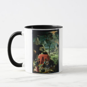 Taza Porción y sus hijas (aceite en el panel)