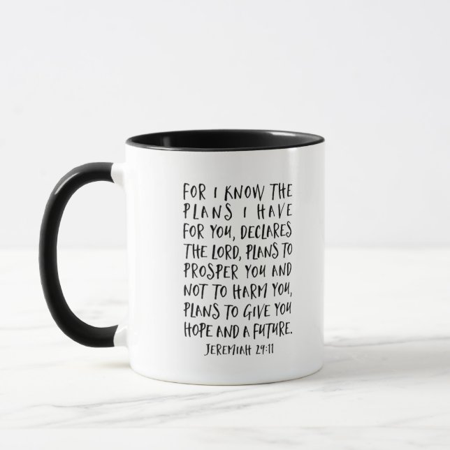 Taza Porque Conozco Los Planes, Jeremías 29:11 Mug (Izquierda)