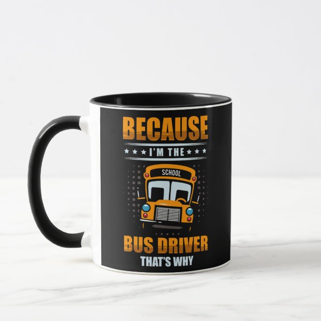 Taza Porque soy el conductor de autobús, por eso es par (Izquierda)