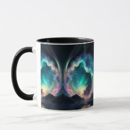 Taza Portal de la Galaxia Aurora Boreal Cósmica Fantasí