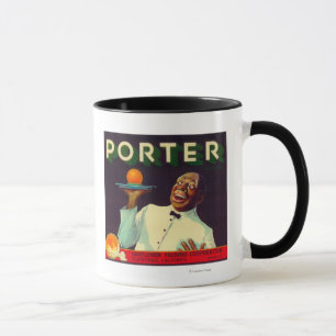 Taza Portero LabelPorterville anaranjado, CA
