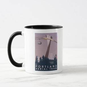 Taza Portland, escena de la tranvía de OregonAerial