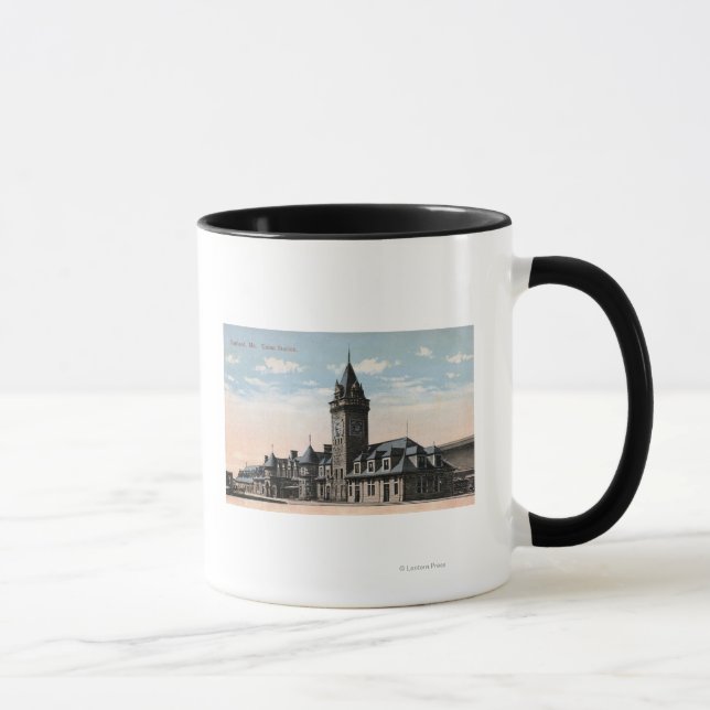 Taza Portland, MaineUnion Station Railroad View (Derecha)