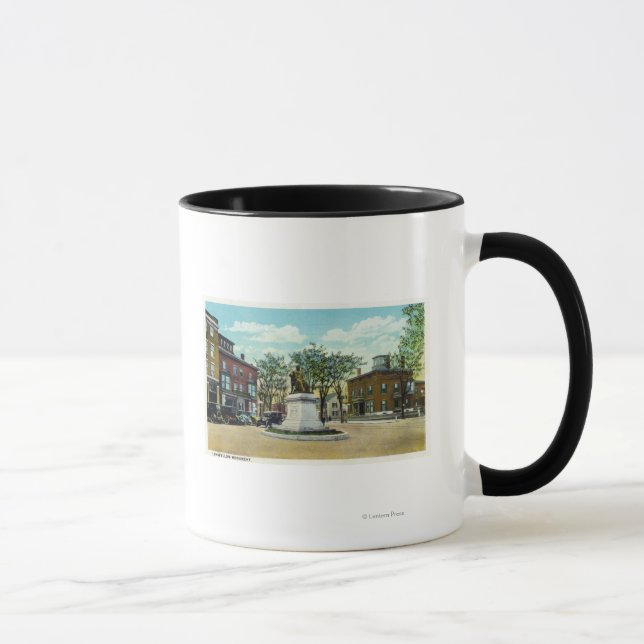 Taza Portland, monumento MaineLongfellow y Plaza (Derecha)