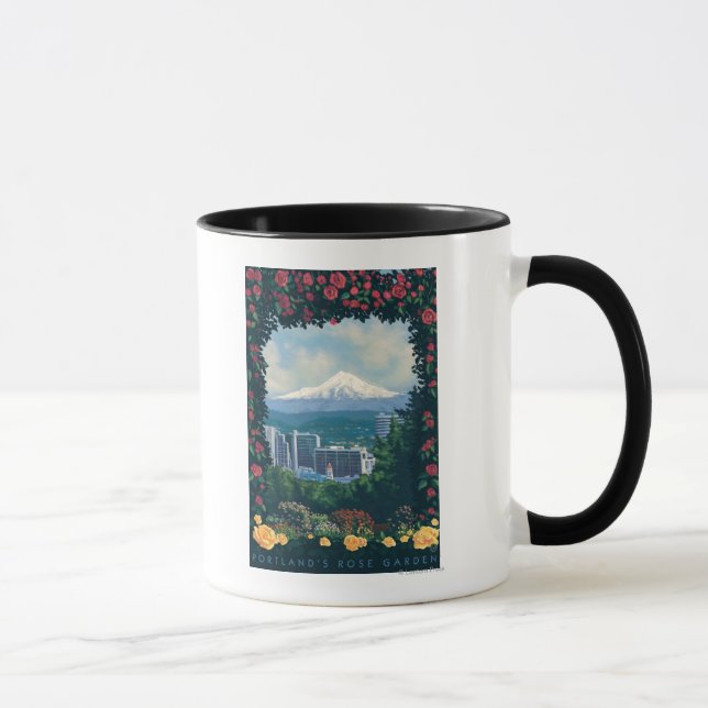 Taza Portland, OregonRose Garden Scene (Derecha)