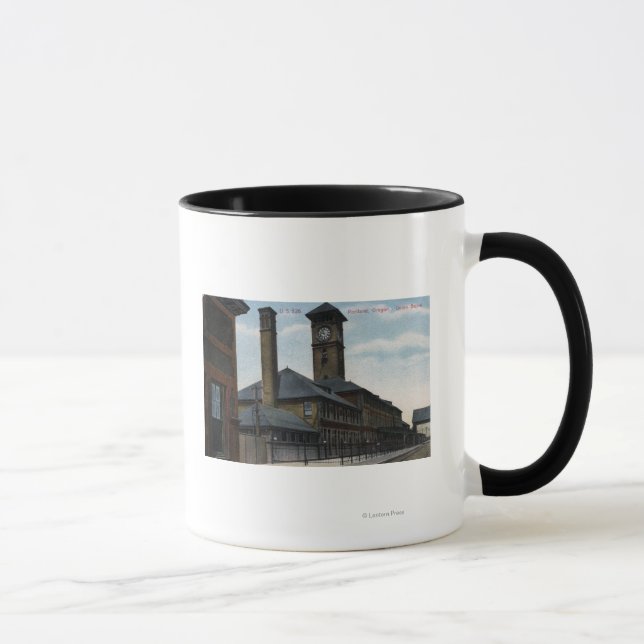 Taza Portland, OregonUnion Depot y Clock Tower (Derecha)