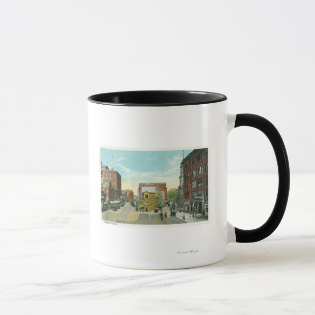 Taza Portland, vista de MaineScenic de Plaza del Congre (Derecha)