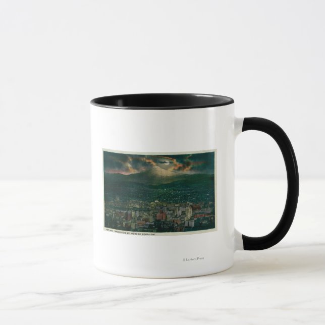 Taza Portland y Mt. Hood por Moonlight (Derecha)