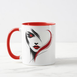 Taza Portrait du visage d'une femme en paix.