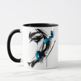 Taza Portrait d'une Femme Au Regard Envoûtant. 