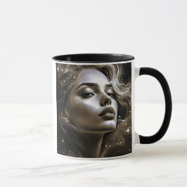 Taza Portrait d'une femme étincelante.