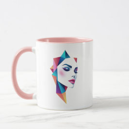 Taza Portrait futuriste d’une femme.