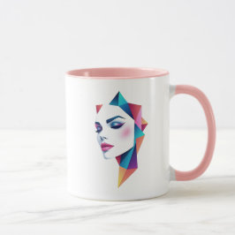 Taza Portrait futuriste d’une femme.