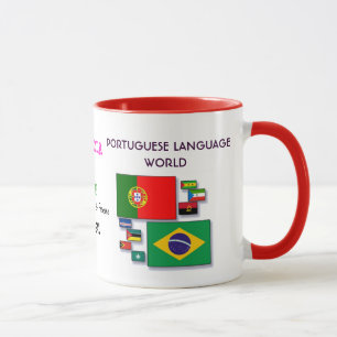 Taza portuguesa del mundo de la lengua