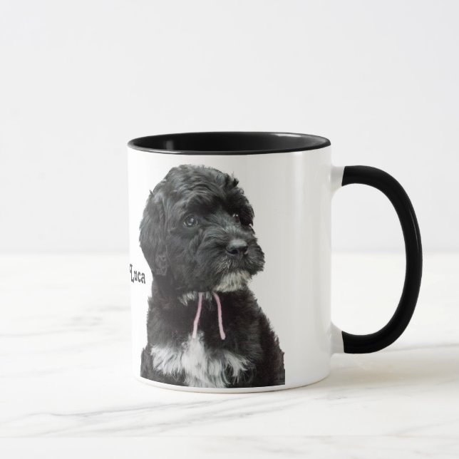 Taza portuguesa del perrito del perro de agua (Derecha)