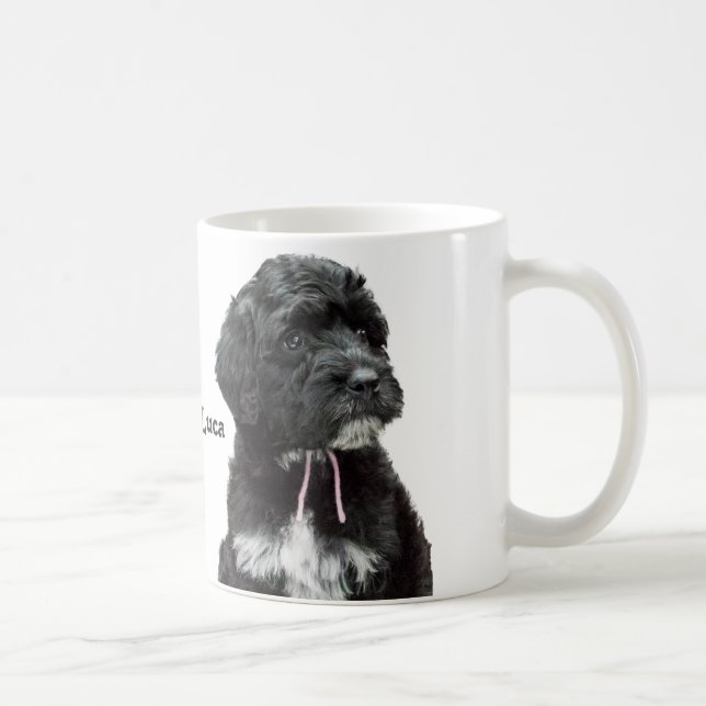 Taza portuguesa del perrito del perro de agua (Derecha)
