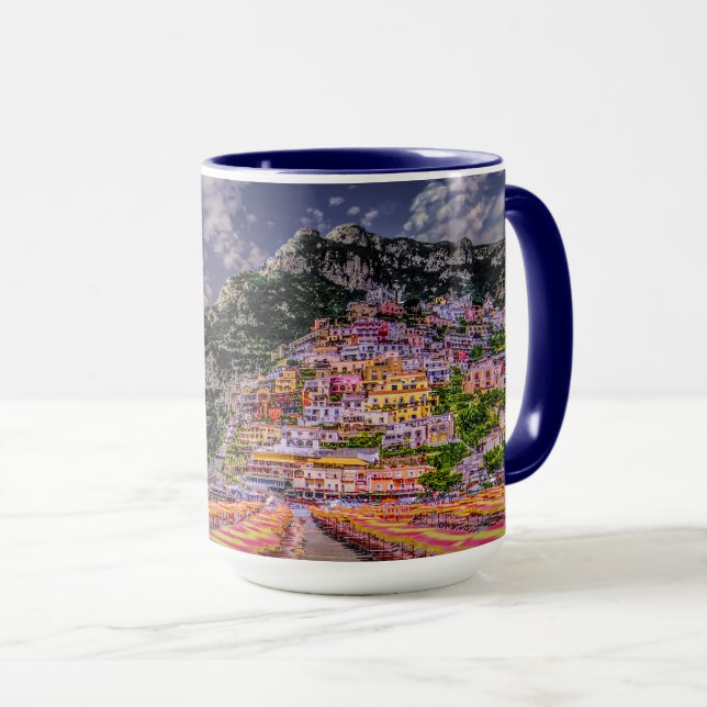 Taza Positano Italia Sunset Amalfi Costa Viajes (Anverso derecho)