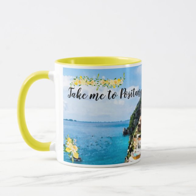 Taza Positano Mug Amalfi Costa Italia Lemones (Izquierda)