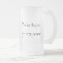 Taza positiva del vidrio esmerilado de los