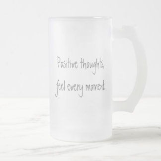 Taza positiva del vidrio esmerilado de los