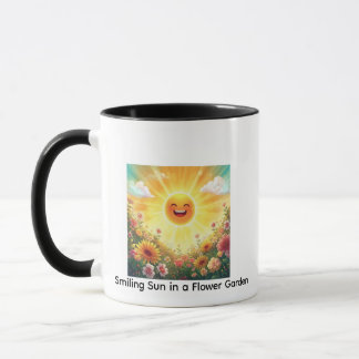 Taza Positive Sunshine Art – Bright Happy Sun and Flowe
