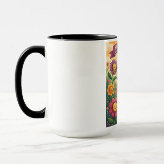 Taza Póster caprichoso "Fiesta floral" - Flor cantando