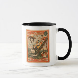 Taza poster de comedia musical de "gay Coney Island" #2
