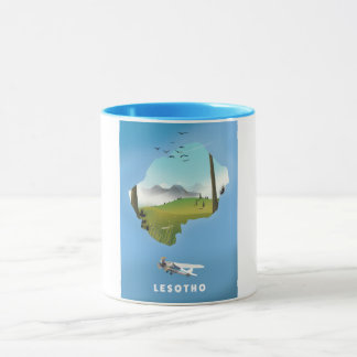 Taza Poster de Esquí de Sudáfrica de Lesoto