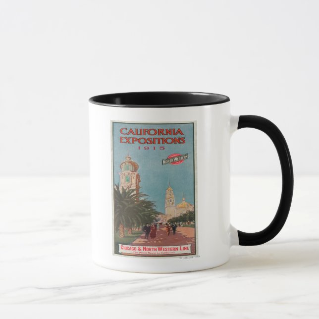 Taza Poster de Exposiciones de California #1 (Derecha)