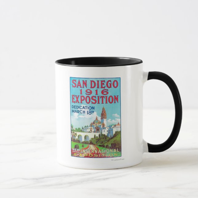 Taza Poster de Exposiciones Internacionales de San Dieg (Derecha)