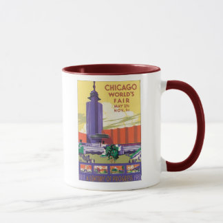 Taza Poster de la Feria Mundial de Chicago en 1933