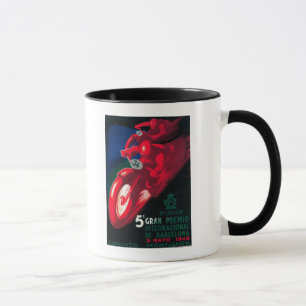 Taza Poster de la motocicleta de 5 Gran Premio