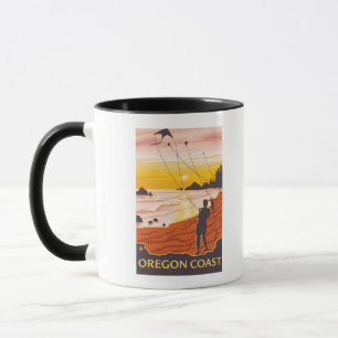 Taza Poster de la playa y del viaje de