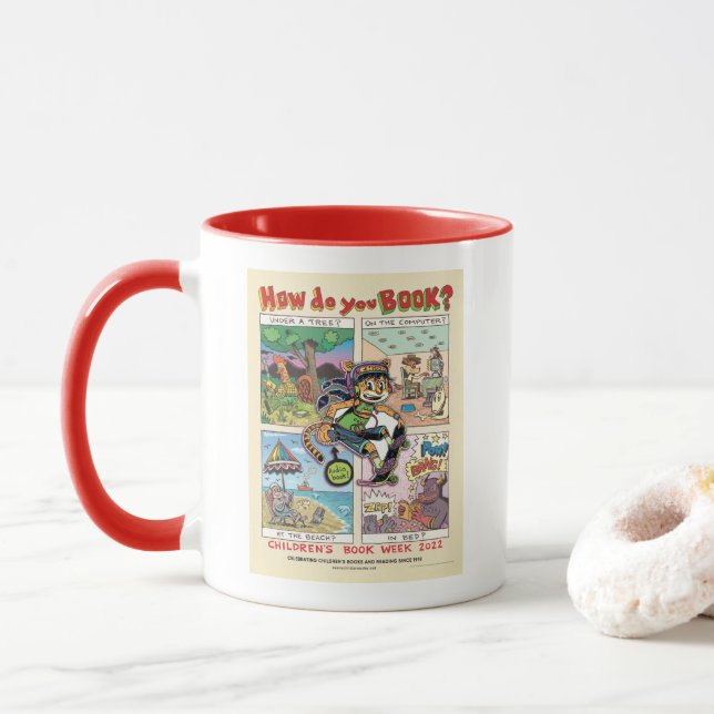 Taza poster de la Semana del Libro Infantil 2022 (Con donut)