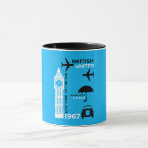 Taza Poster de Nostalgic Retro Airline