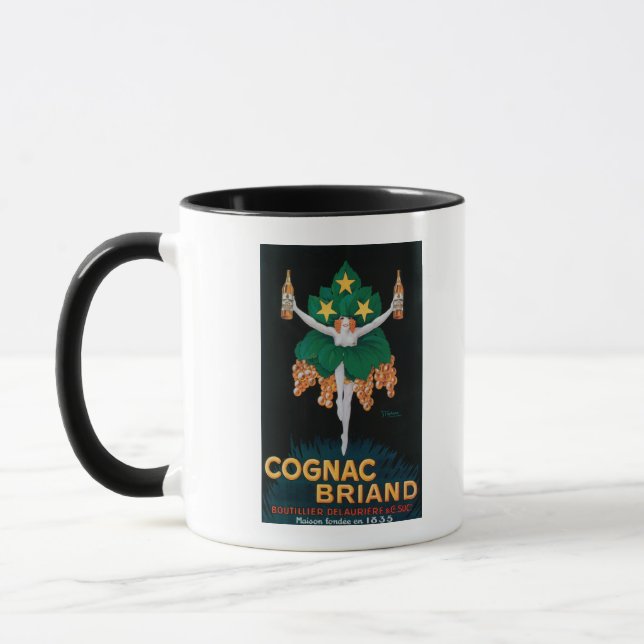 Taza Poster de promoción de Cognac Briand (Izquierda)