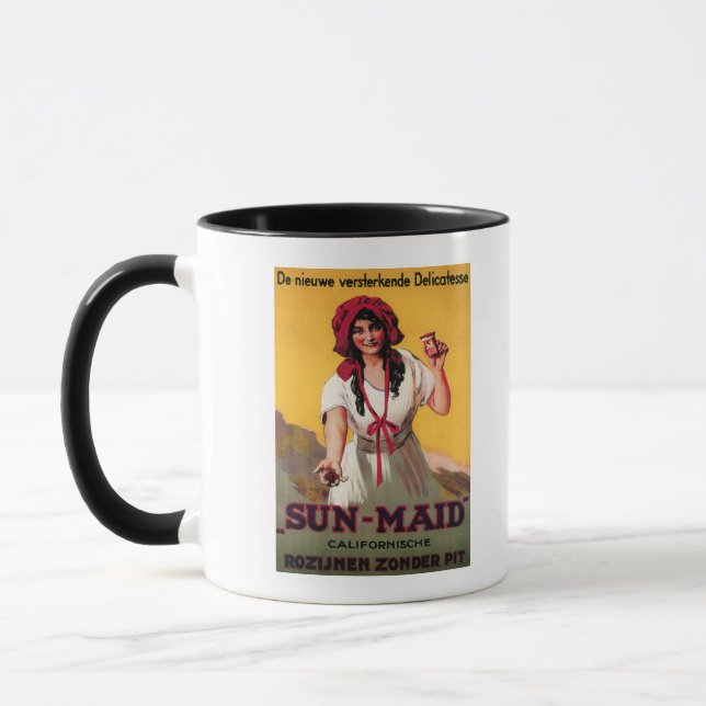 Taza Poster de Raisin de Sun-Maid California (Izquierda)