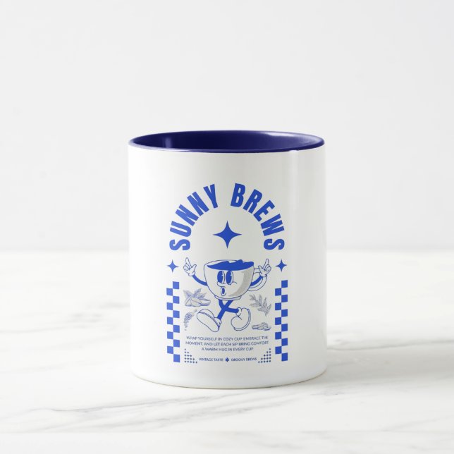 Taza Póster de Sunny Brews (Centro)