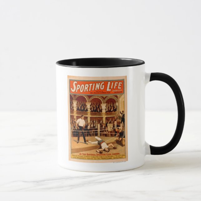 Taza poster de teatro de boxeo "Sporting Life" (Derecha)